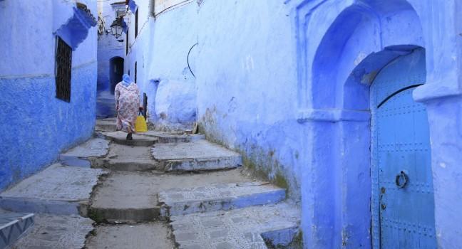 blue home in Morocco/Housewife;
