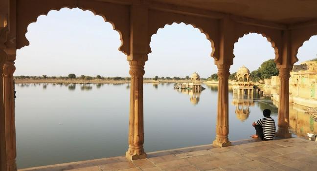 Gadisagar lake, Jaisalmer, India.