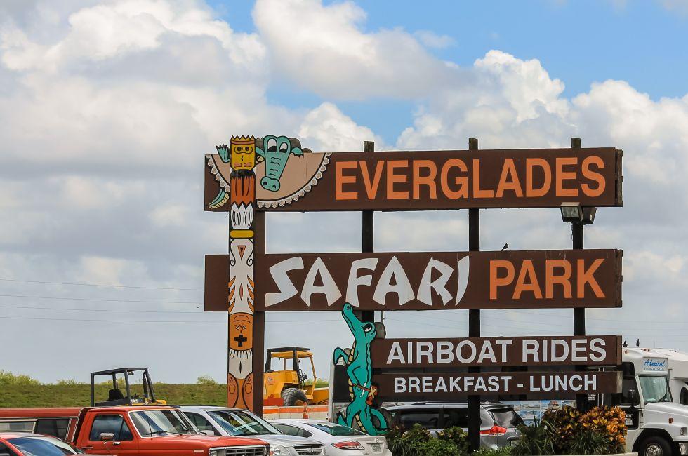 MIAMI, USA - May 2, 2012 Entrance to Everglades Safari Park in Miami, Florida