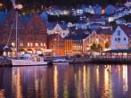 Scenery of Bryggen in Bergen, Norway;