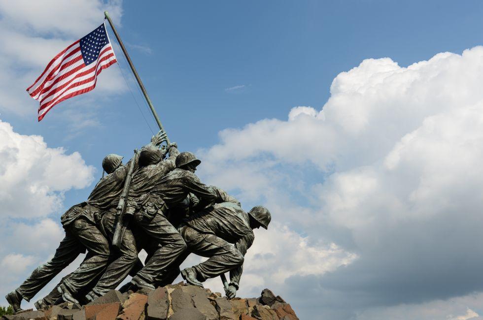 WASHINGTON DC - AUGUST 20: Iwo Jima statue in Washington DC on August 20, 2012. The statue honors the Marines who have died defending the US since 1775.; Shutterstock ID 114754306; Project/Title: Photo Database top 200