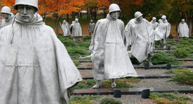 Korean War Veterans Memorial, The Mall, Washington, D.C., USA.