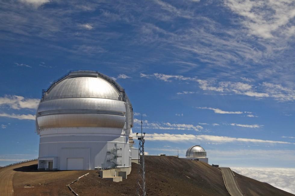 The Gemini and UK Infrared Observatories  atop the Mauna Kea volcano in Hawaii Big Island.