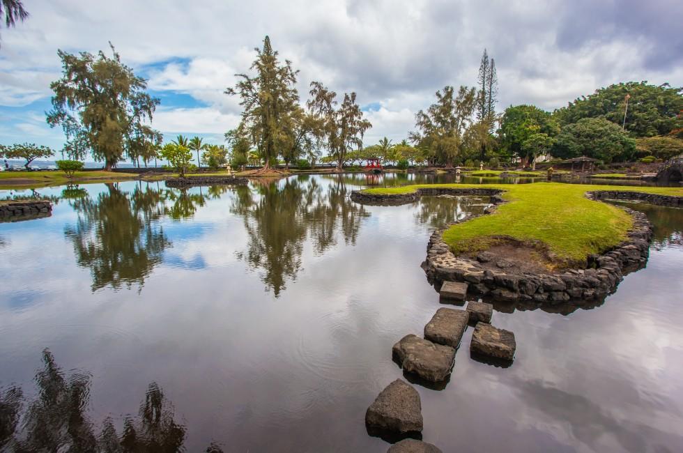 Japanese garden in Hilo, Hawaii.