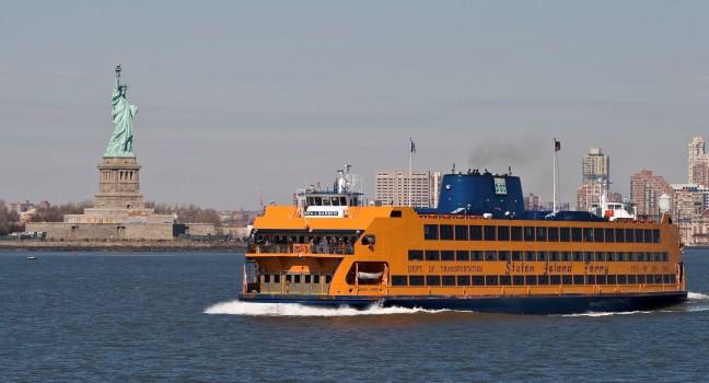 Boat, Staten Island Ferry, New York City, New York, USA