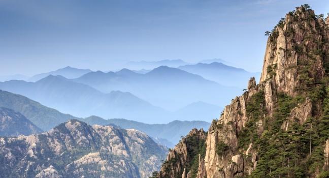 Mountain Huangshan in the morning, Anhui province,China.