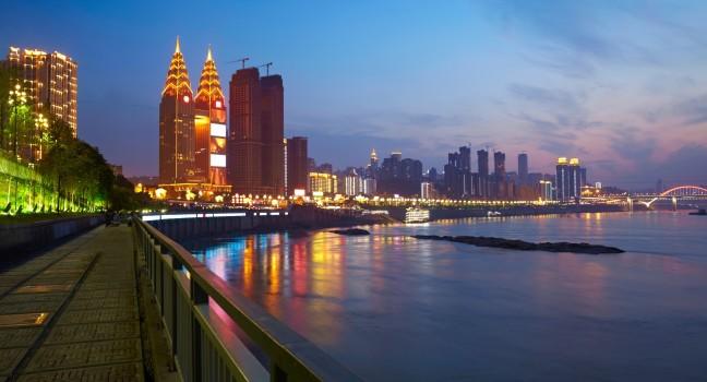 Quay at Chongqing, China; 
