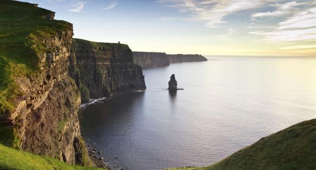 Cliffs of Moher at sunset - Ireland; 