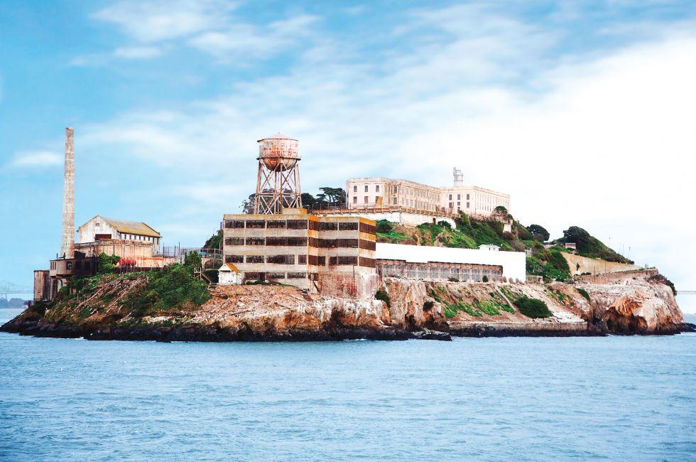 Alcatraz island famous prison in San Francisco.