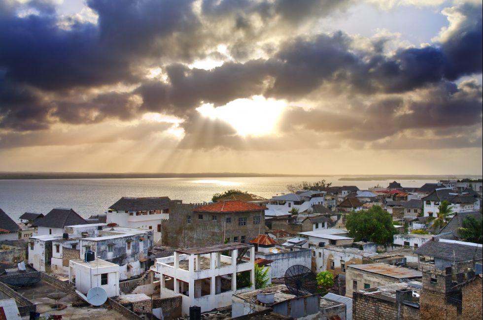 Lamu Town on Lamu Island in Kenya. HDR image.