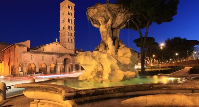 Fountain, Santa Maria in Cosmedin, Rome, Italy