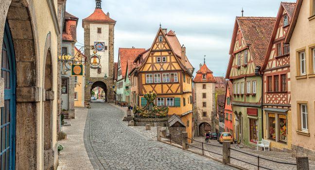 Rothenburg, Germany; Rothenburg ob der Tauber, famous historical old town, Germany, Europe; 