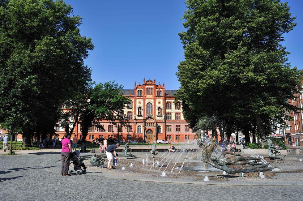 Rostock University square baltic coast, Germany; Shutterstock ID 126163877; Project/Title: Fodors.com; Destination: Germany; Downloader: Fodor's Travel