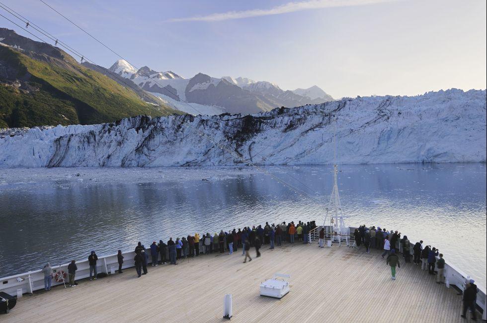 Cruise ship stops at Alaska Glacier Bay National Park; Shutterstock ID 36271600; Project/Title: AARP; Downloader: Melanie Marin