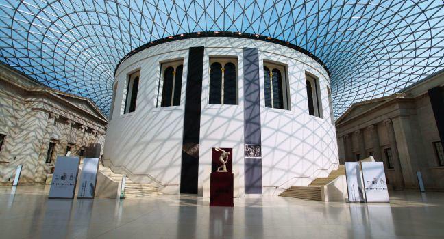 Interior of the British Museum in London.