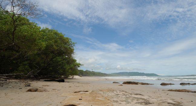 Sunny Costa Rica Tropical Beach and Coastline in Mal Pais