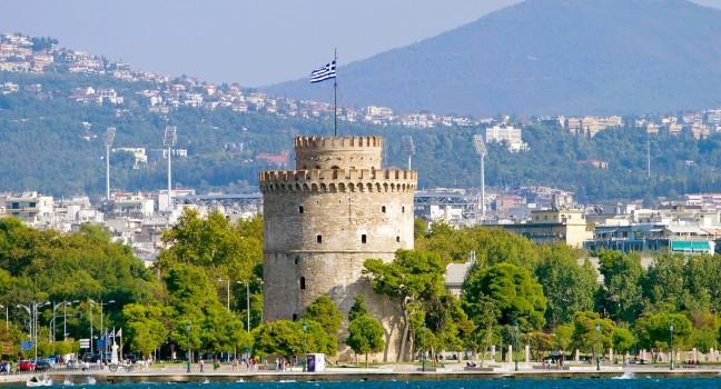 White Tower in Thessaloniki, Greece; 