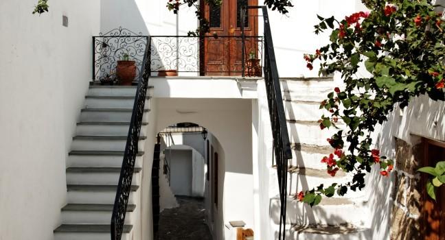 Skyros Island, Greece, Traditional City Alley; 