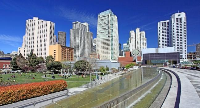 Cityscape, Yerba Buena Gardens, San Francisco, California, USA