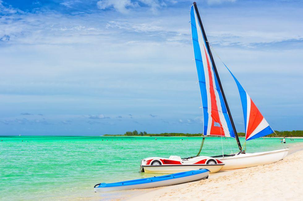 Catamaran at a resort in Cayo Coco (Coco key), a beautiful tourist destination in Cuba.