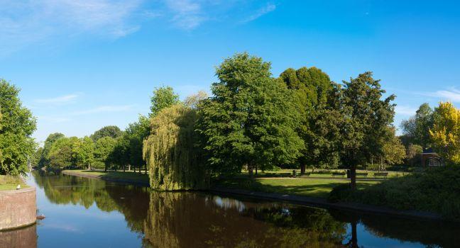 Canal, Westerpark, Amsterdam, Holland