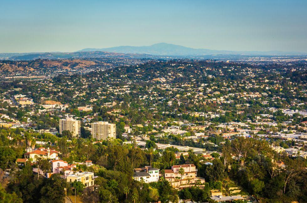 View of Northeast Los Angeles from Griffith Observatory, in Los Angeles, California.