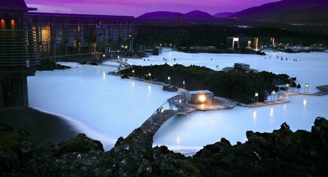 Thermal springs blue lagoon Reykjavik; 