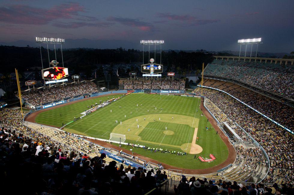 LOS ANGELES - AUGUST 3: A general view of Dodger Stadium during the 2013 Guinness International Champions Cup on Aug 3, 2013 at Dodger Stadium.