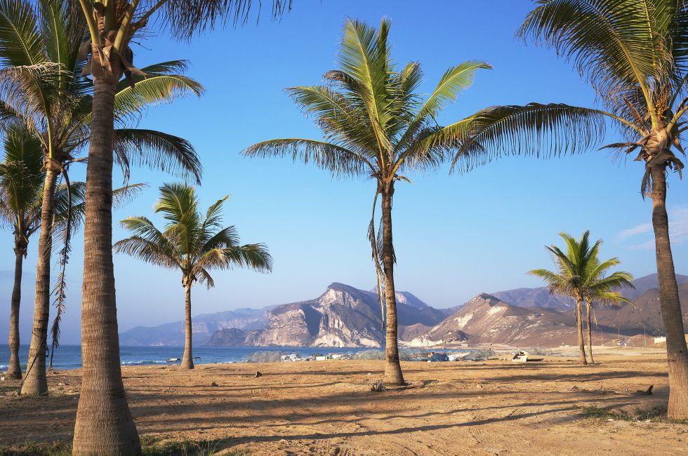 Beach in Al Mughsayl, near Salalah, Oman.