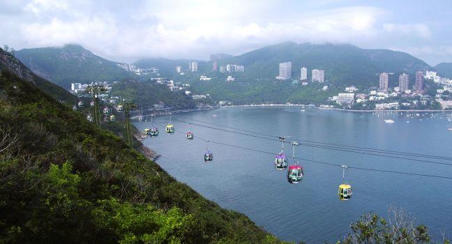 view of Lantau island in Hong Kong.