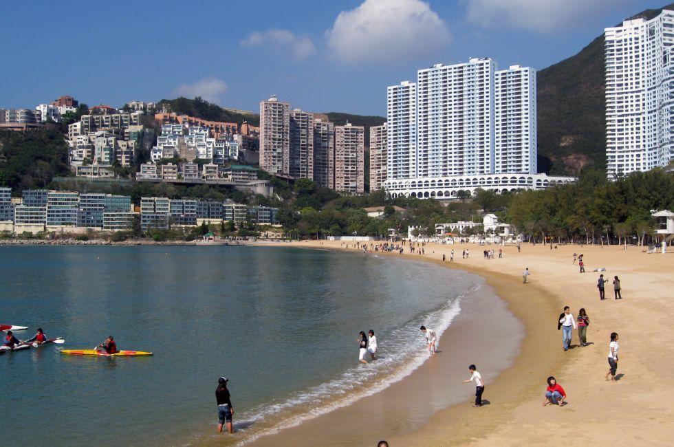 Repulse bay a in Hong Kong an area with luxury apartments on the beach