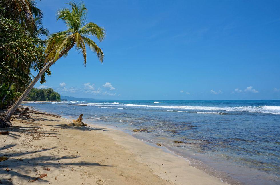 Pristine Caribbean beach in Costa Rica, playa Chiquita, Puerto Viejo de Talamanca