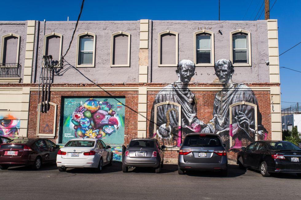 Los Angeles, USA - January 2: Art District in Downtown of Los Angeles, CA on January 2, 2015.