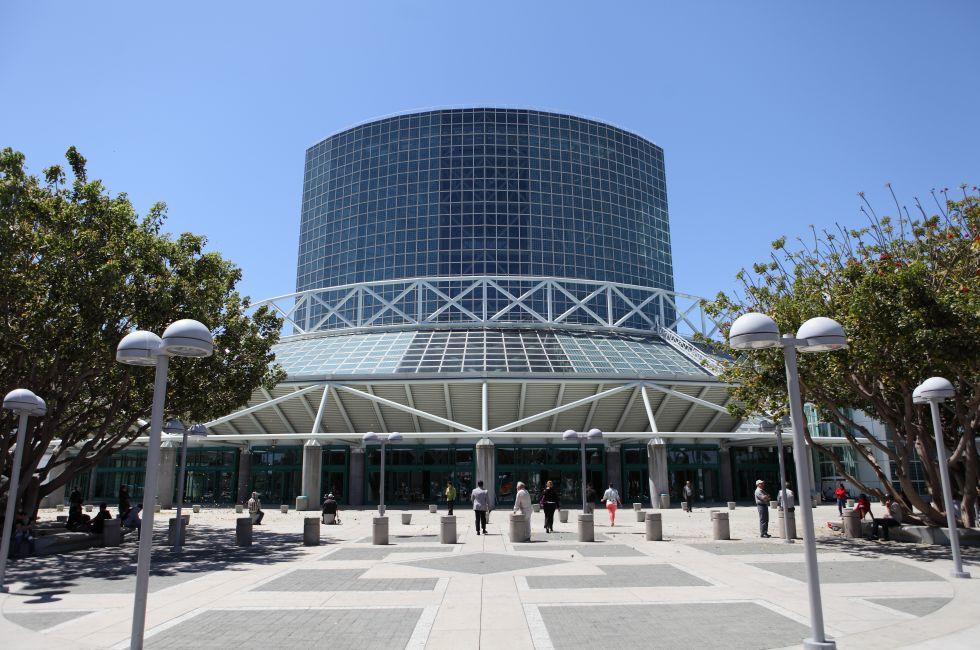 LOS ANGELES, CALIFORNIA, USA - APRIL 16, :The Convention Center in Downtown Los Angeles on April 16, 2013.  The annex designed by architect James Ingo Freed makes the total space 720,000 sq ft