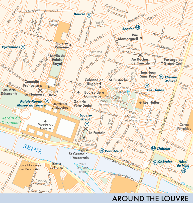 Map of Around the Louvre Around the Louvre Fodor's Travel Guides