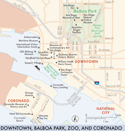 Map of Balboa Park and San Diego Zoo