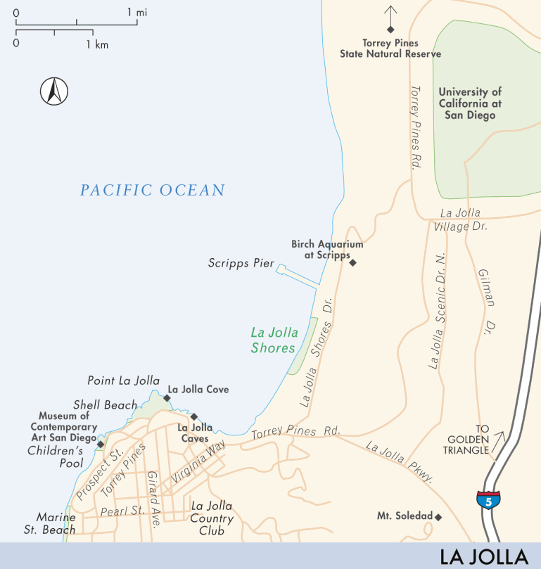 Map of La Jolla La Jolla Fodor's Travel Guides