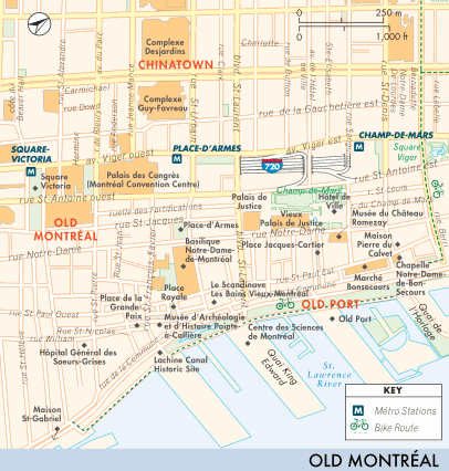 Map of Old Montréal (Vieux-Montréal)