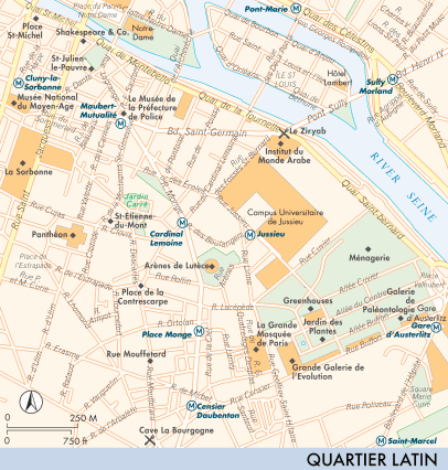 Map of The Latin Quarter