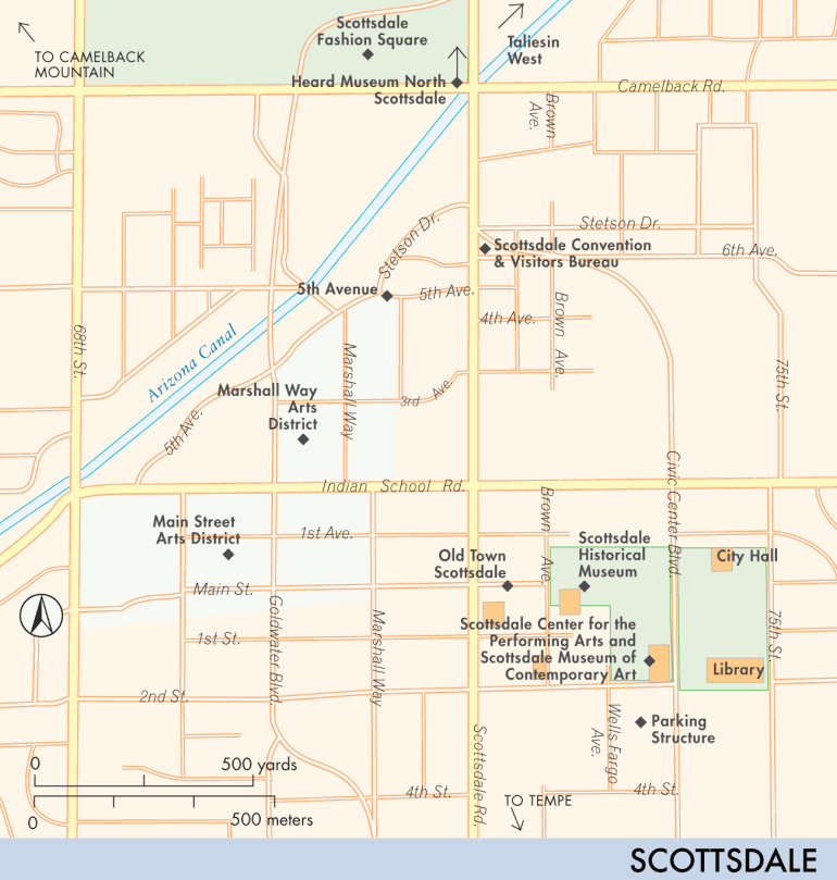Map of Scottsdale Scottsdale Fodor's Travel Guides