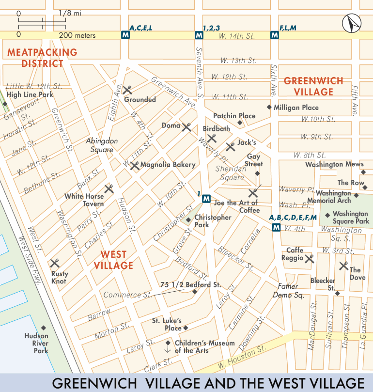 Map of West Village West Village Fodor's Travel Guides