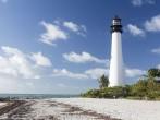 Cape Florida Lighthouse and Lantern in Bill Baggs State Park in Key Biscayne Florida.