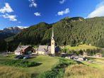 small church in Alba di Canazei,  famous small town in val di Fassa, Trentino, Italy