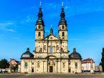 Famous baroque Cathedral in historic Fulda, Germany. Photo taken on: July 27th, 2014 