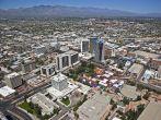 Aerial view of downtown Tucson, Arizona.