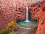 Mooney Falls, Havasu Canyon, Havasupai Indian Reservation, Arizona, United States ; 