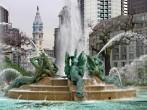 Swann Memorial Fountain With City Hall In The Background, Logan Square, Philadelphia, Pennsylvania.