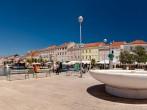 Panoramic view of Mali Losinj seaside town center in Croatia