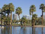 Downtown of Phoenix as seen from Encanto park, Arizona; 