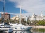 Harbour of Alicante town, Valencia province, Spain.